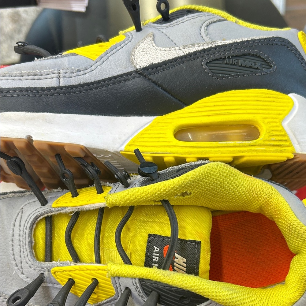 Nike Air Max in Gray, Yellow, and Black
